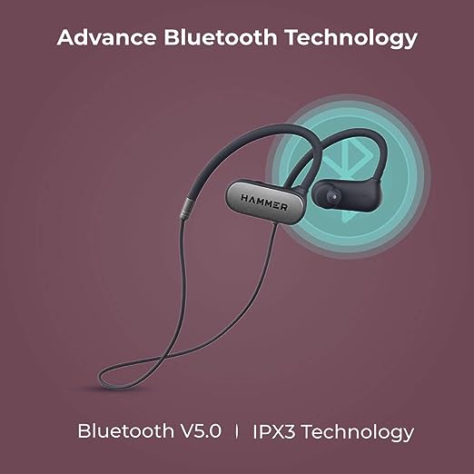 HAMMER Grip in The Ear Bluetooth Headphone with mic Blue HAMMER Grip in The Ear Bluetooth Headphone with mic Blue